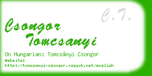 csongor tomcsanyi business card